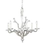 Kalco Venus 6 Light 26" Wide Crystal Candle Style Chandelier Pewter