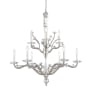 Kalco Venus 9 Light 32" Wide Crystal Candle Style Chandelier Pewter