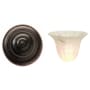 Kalco Additional Finish and Shade Options for Mirabelle 5 Light Chandelier Antique Copper with Blaze 1339