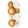 Kalco Damask 4 Light 16" Tall Wall Sconce White / Vintage Brass