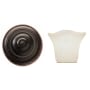 Kalco Additional Finish and Shade Options for Amelie 2 Light Bathroom Vanity Light Antique Copper / Small Piastra 1255