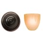 Kalco Additional Finish and Shade Options for Amelie 2 Light Bathroom Vanity Light Antique Copper / Champagne Small Oval Glass 1438