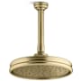 Kallista Air-Induced Small Traditional Raindome Brushed French Gold