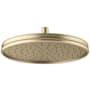 Kallista 2.5 GPM Traditional Rain Shower Head Brushed French Gold