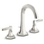 Kallista For Town by Smith 1.2 GPM Widespread Bathroom Faucet with Tall Spout, Lever Handle, and Pop-Up Drain Assembly Nickel Silver