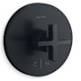 Kallista One Cross Handle Thermostatic Valve Trim with Cold and Hot Indexing - Less Rough In Gunmetal