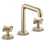 Kallista One 1.2 GPM Widespread Bathroom Faucet, Tall Spout Brushed French Gold
