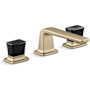 Kallista Per Se 1.2 GPM Widespread Bathroom Faucet with Black Crystal Handles Brushed French Gold