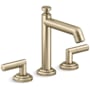 Kallista Pure Paletta by LK Deck Mount Faucet with Diverter Brushed French Gold