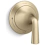 Kallista Script Volume Control Valve Trim Only with Lever Handle - Less Valve Brushed French Gold