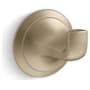 Kallista Script Single Robe Hook Brushed French Gold