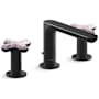 Kallista 002 Collection 1.2 GPM Widespread Bathroom Faucet with Pop-Up Drain Assembly Matte Black