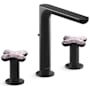 Kallista 002 Collection 1.2 GPM Widespread Bathroom Faucet with Pop-Up Drain Assembly Matte Black