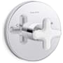 Kallista 002 Thermostatic Valve Trim Only with Single Cross Handle - Less Rough In Polished Chrome