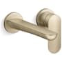Kallista 002 Collection 1.2 GPM Wall Mounted Vessel Single Hole Bathroom Faucet with Pop-Up Drain Assembly Brushed French Gold