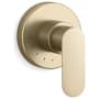 Kallista 002 Collection Single Handle Volume Control Valve Trim - Less Valve Brushed French Gold