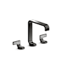 Kallista Guise Collection 1.2 GPM Widespread Bathroom Faucet with Pop-Up Drain Assembly Polished Graphite