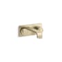 Kallista Guise Collection 1.2 GPM Wall Mounted Vessel Single Hole Bathroom Faucet Brushed French Gold