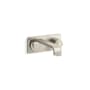 Kallista Guise Collection 1.2 GPM Wall Mounted Vessel Single Hole Bathroom Faucet Brushed Nickel