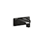 Kallista Guise Collection 1.2 GPM Wall Mounted Vessel Single Hole Bathroom Faucet Polished Graphite