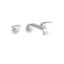 Kallista Guise Collection 1.2 GPM Wall Mounted Vessel Widespread Bathroom Faucet Polished Chrome