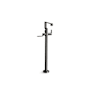 Kallista Guise Collection Floor Mounted Clawfoot Roman Tub Filler Polished Graphite