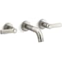 Kallista Vir Stil by L Kirar 1.2 GPM Wall Mounted Widespread Bathroom Faucet Polished Nickel