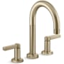 Kallista Vir Stil by L Kirar Deck Mounted Roman Tub Filler Brushed French Gold