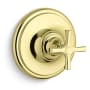 Kallista Bellis Pressure Balance Valve Cross Handle Unlacquered Brass
