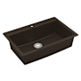 Karran USA Quartz Top Mount Sinks 15-3/4" Drop In Single Basin Quartz Composite Kitchen Sink Brown