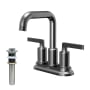 Karran USA Gillingham 1.2 GPM Centerset Bathroom Faucet with Push Pop-Up Drain Assembly Gunmetal Grey