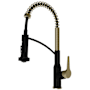 Karran USA Scottsdale 1.8 GPM 18-5/8" Single Hole Kitchen Faucet Matte Black and Spot-Free Brushed Gold