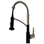 Karran USA Scottsdale 1.8 GPM 18-5/8" Single Hole Kitchen Faucet Matte Black and Spot-Free Champagne Bronze
