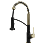 Karran USA Alston 1.8 GPM Single Hole Kitchen Faucet Matte Black and Brushed Gold