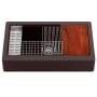 Karran USA Quartz QARWS Series 34" Farmhouse Single Basin Quartz Composite Kitchen Sink with Basin Rack, Basket Strainer, Colander and Cutting Board Brown