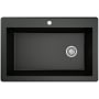 Karran USA Quartz QT 33" Drop In Single Basin Quartz Composite Kitchen Sink Black