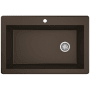 Karran USA Quartz QT 33" Drop In Single Basin Quartz Composite Kitchen Sink Brown