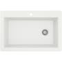 Karran USA Quartz QT 33" Drop In Single Basin Quartz Composite Kitchen Sink White