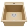 Karran USA Quartz Top Mount Sinks 15-3/4" Drop In Single Basin Quartz Composite Kitchen Sink Bisque