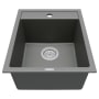 Karran USA Quartz Top Mount Sinks 15-3/4" Drop In Single Basin Quartz Composite Kitchen Sink Grey