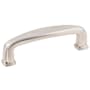 KasaWare Pack of (8) Classic 3" Center to Center Curved Square Cabinet Handles / Drawer Pulls Satin Nickel