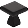 KasaWare Contemporary Pack of (10) - 1 " Square Flared Foot Elegant Cabinet Knobs Matte Black