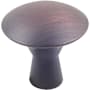 KasaWare Contemporary Pack of (10) - 1-1/16 Inch Mushroom Domed Disc Cabinet / Drawer Knobs Brushed Oil Rubbed Bronze