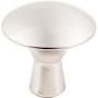 KasaWare Contemporary Pack of (10) - 1-1/16 Inch Mushroom Domed Disc Cabinet / Drawer Knobs Satin Nickel