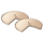 Kessebohmer 32 Inch Diameter Lazy Susan Kidney Shelves Only - Set of Two Champagne / Maple