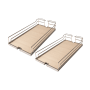Kessebohmer Arena 7 Inch Wide Dispensa Trays for Cabinet Pull Out Frames - Set of Two Champagne / Maple
