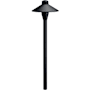 Kichler Single 12V Center Mount Path Light Black Brass
