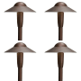Kichler Dome 22" Tall 3000K LED Path and Spread Light - Set of (4) Lights Textured Architectural Bronze