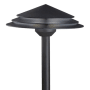 Kichler Round Tiered 21" LED Path and Spread Light - 2700K Textured Black