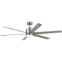 Kichler Loa 65" 6 Blade Indoor / Outdoor Ceiling Fan Painted Brushed Nickel